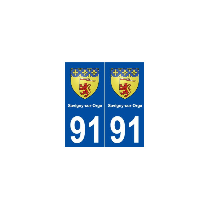91 Savigny-sur-Orge blason autocollant plaque stickers ville