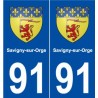 91 Savigny-sur-Orge blason autocollant plaque stickers ville