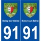 91 Soisy-sur-Seine blason autocollant plaque stickers ville