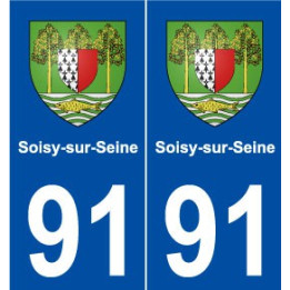 91 Soisy-sur-Seine blason autocollant plaque stickers ville