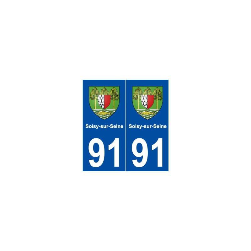 91 Soisy-sur-Seine blason autocollant plaque stickers ville