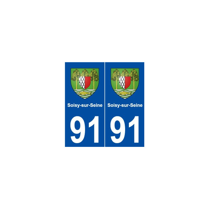 91 Soisy-sur-Seine blason autocollant plaque stickers ville