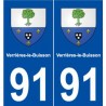 91 Verrières-le-Buisson  blason autocollant plaque stickers ville