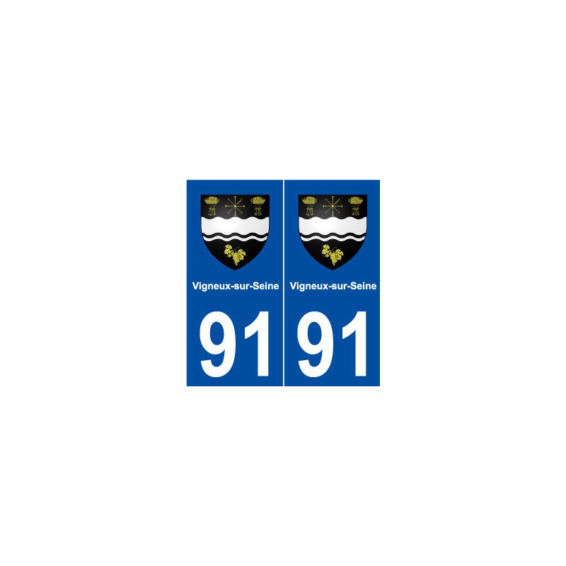 91 Vigneux-sur-Seine blason autocollant plaque stickers ville