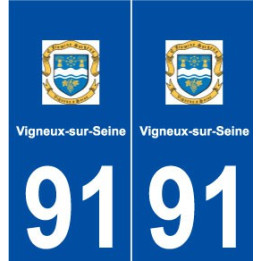 91 Vigneux-sur-Seine logo autocollant plaque stickers ville