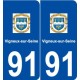 91 Vigneux-sur-Seine logo autocollant plaque stickers ville