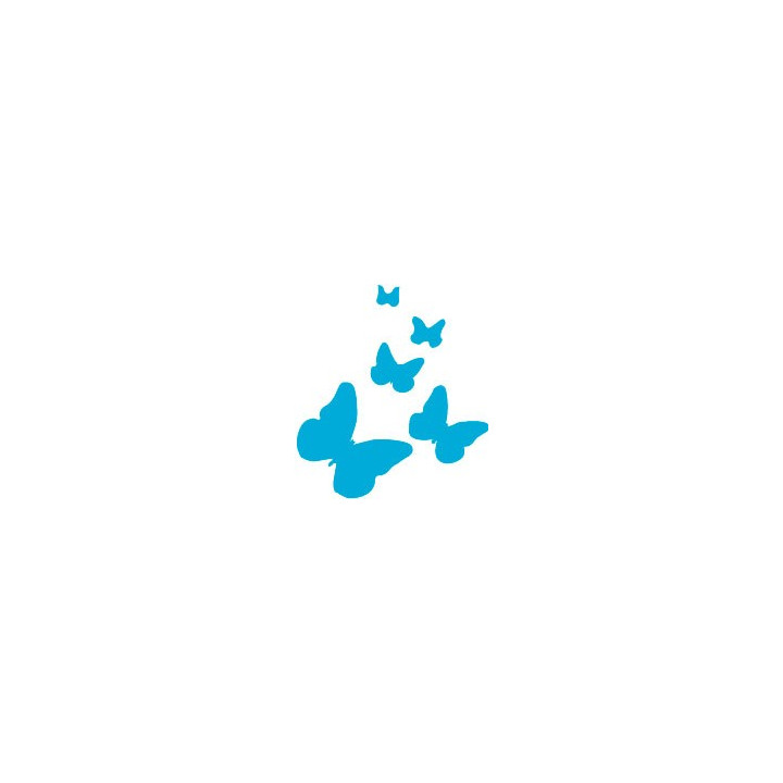 Autocollant sticker Papillon butterfly couleur logo 2