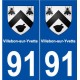 91 Villebon-sur-Yvette blason autocollant plaque stickers ville