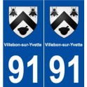 91 Villebon-sur-Yvette blason autocollant plaque stickers ville