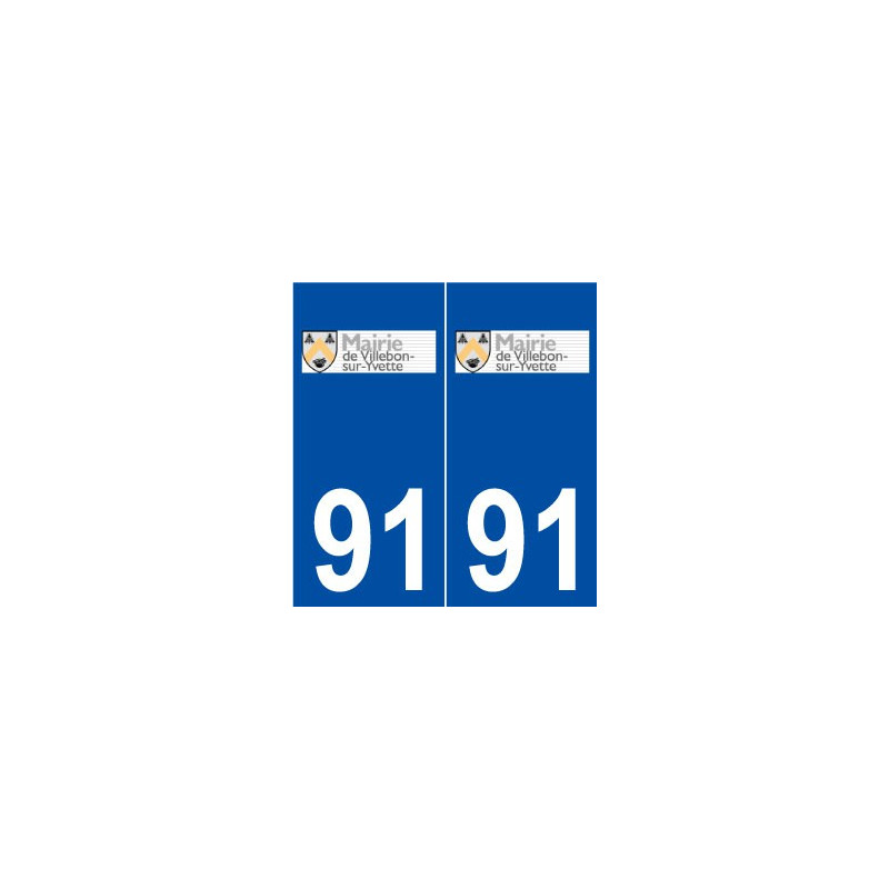 91 Villebon-sur-Yvette logo autocollant plaque stickers ville