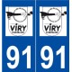 91 Viry-Châtillon logo autocollant plaque stickers ville
