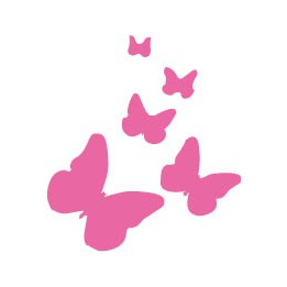 Autocollant sticker Papillon butterfly couleur logo 2