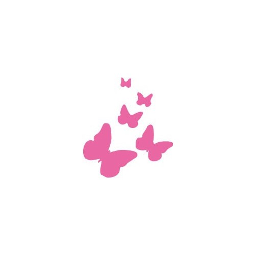 Autocollant sticker Papillon butterfly couleur logo 2