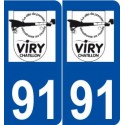 91 Viry-Châtillon logo autocollant plaque stickers ville