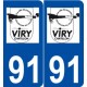 91 Viry-Châtillon logo autocollant plaque stickers ville