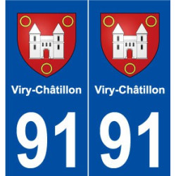 91 Viry-Châtillon blason autocollant plaque stickers ville