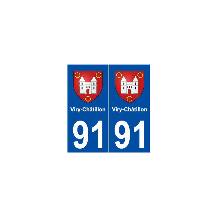 91 Viry-Châtillon blason autocollant plaque stickers ville