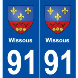 91 Wissous blason autocollant plaque stickers ville