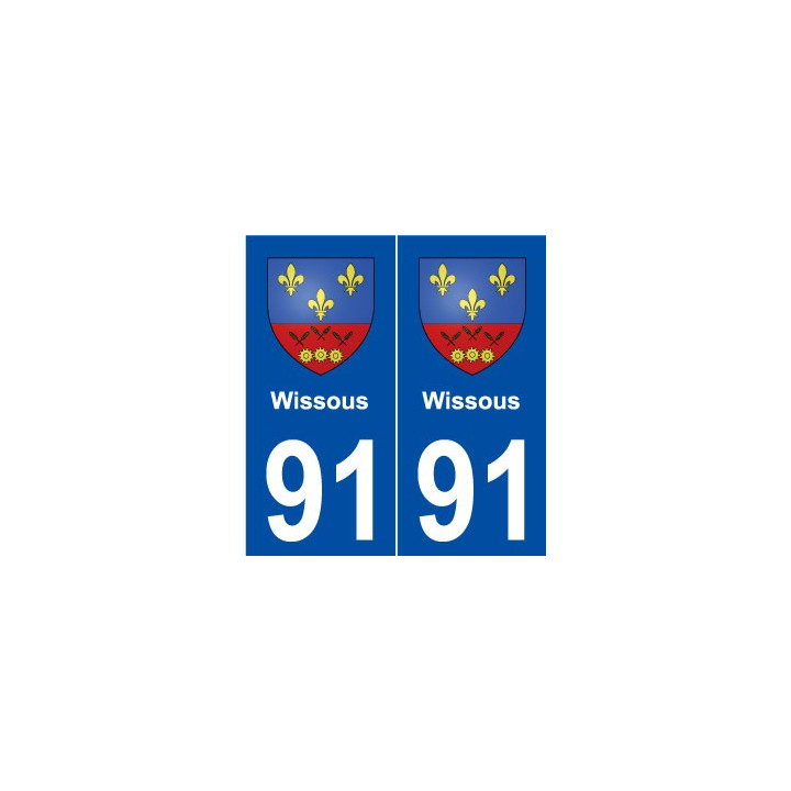 91 Wissous blason autocollant plaque stickers ville