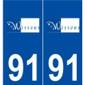 91 Wissous logo autocollant plaque stickers ville
