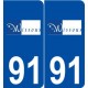 91 Wissous logo autocollant plaque stickers ville