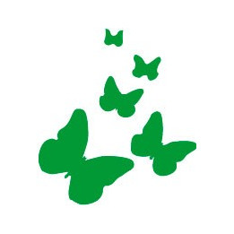 Autocollant sticker Papillon butterfly couleur logo 2