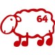 Autocollant mouton basque 64 sticker