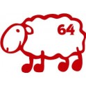 Etiqueta engomada de la oveja vasca 64 pegatina de color