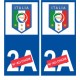 italie foot euro numéro choix autocollant plaque sticker