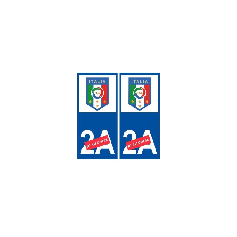 italie foot euro numéro choix autocollant plaque sticker