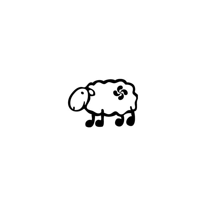 Autocollant mouton basque lauburu croix couleur sticker