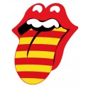 Autocollant Rolling stones langue Catalan Catalunya logo2