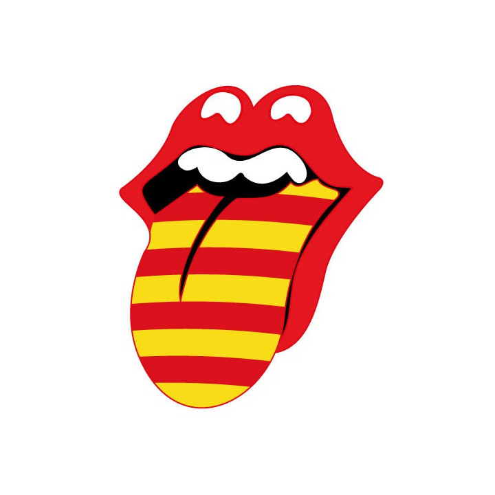 Autocollant Rolling stones langue Catalan Catalunya logo2