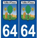 Tal von Ossau 64 stadt sticker aufkleber plakette auto