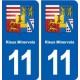 11 Pennautier blason ville autocollant plaque stickers