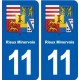 11 Pennautier blason ville autocollant plaque stickers