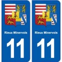 11 Pennautier blason ville autocollant plaque stickers