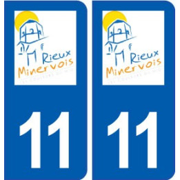 11 Rieux-Minervois blason ville autocollant plaque stickers