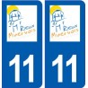 11 Rieux-Minervois blason ville autocollant plaque stickers