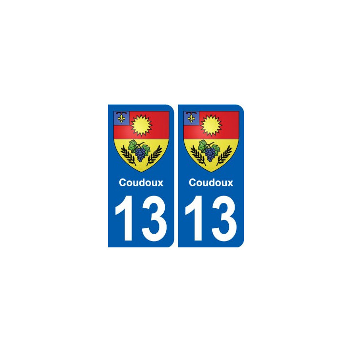 13 Coudoux blason ville autocollant plaque sticker