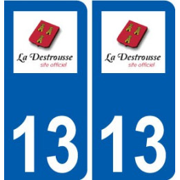 13 LaDestroussse logo ville autocollant plaque sticker