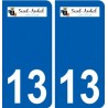 13 Saint-Andiol logo ville autocollant plaque sticker