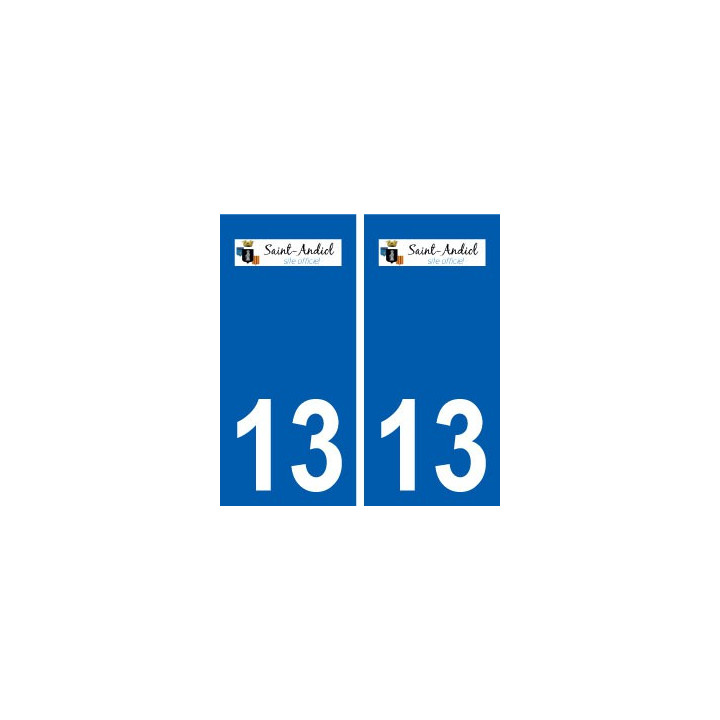 13 Saint-Andiol logo ville autocollant plaque sticker