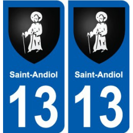 13 Saint-Andiol blason ville autocollant plaque sticker