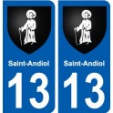 13 Saint-Andiol blason ville autocollant plaque sticker