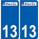 13 Mouriès logo ville autocollant plaque sticker