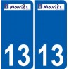 13 Mouriès logo ville autocollant plaque sticker
