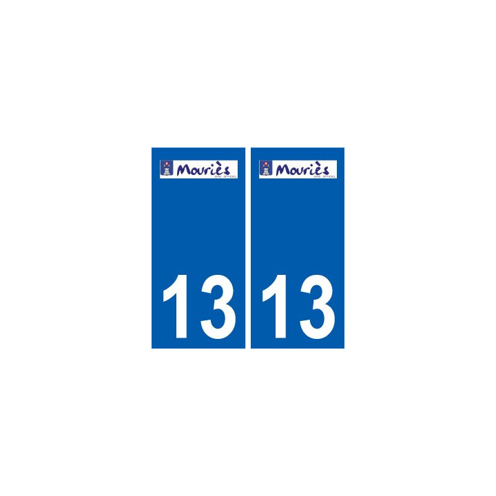 13 Mouriès logo ville autocollant plaque sticker