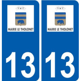 13 Le Tholonet logo ville autocollant plaque sticker