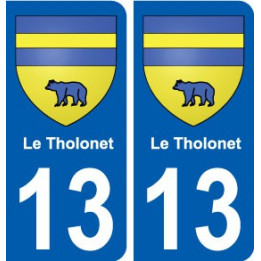 13 Le Tholonet blason ville autocollant plaque sticker